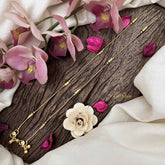 Vriksham Elegant Gold Look Alike Square Anklets-G20677